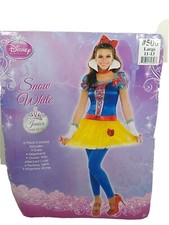 Disney JR Ladies Snow White 6 PIECE Costume L 11-13 Cosplay Halloween New