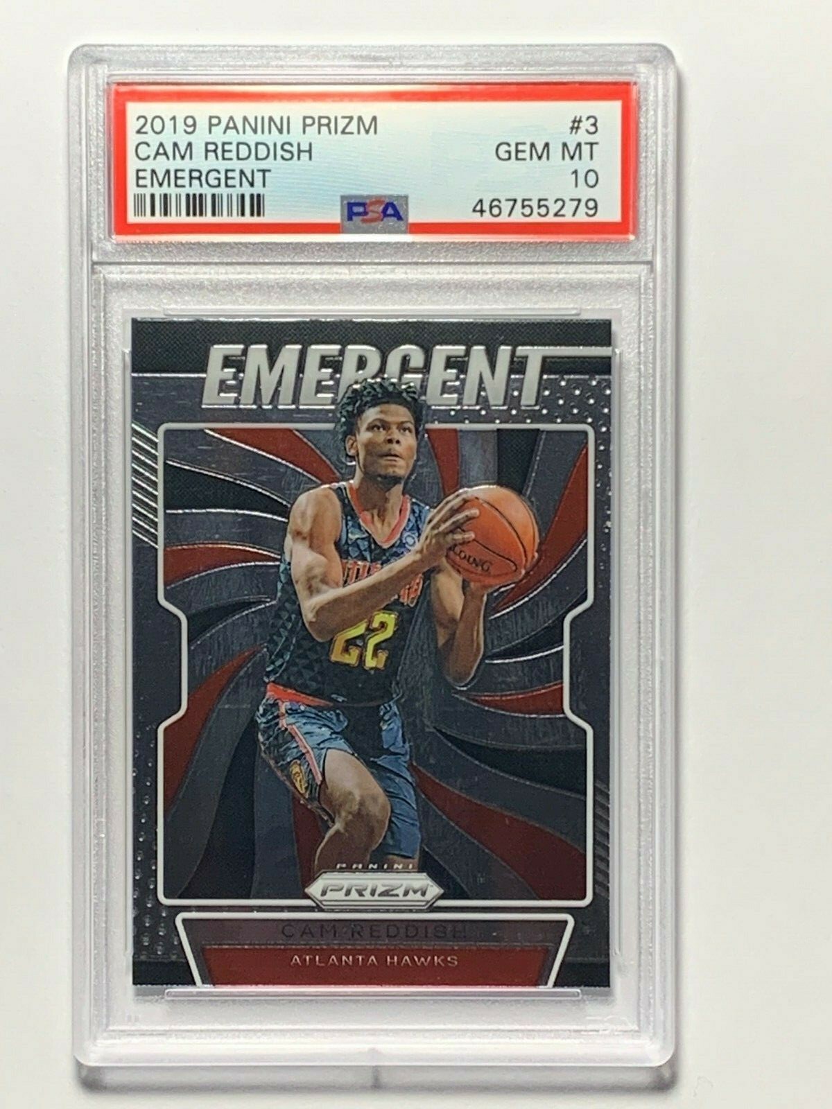 Cam Reddish ATL Hawks 2019 Panini Prizm Emergent #3 Rookie RC - PSA 10 Gem Mint