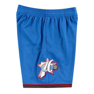 Mens Mitchell & Ness NBA SWINGMAN ALTERNATE SHORTS - 76ERS 99-00