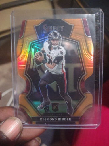 Desmond Ridder 2022 Select- Orange Premier Level Die-cut Prizm 183/199- Falcons