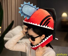 Anime Chainsaw Man Denji Plush Hat Cosplay Cute Headgear Mask Doll Gift