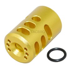 Gold Aluminum Gen 2 Ruger Mark IV 22/45 1/2"x28 TPI Muzzle Brake .22LR