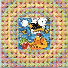 BART SlMPSON Mind Blown Away BLOTTER ART perforated sheet paper psychedelic art