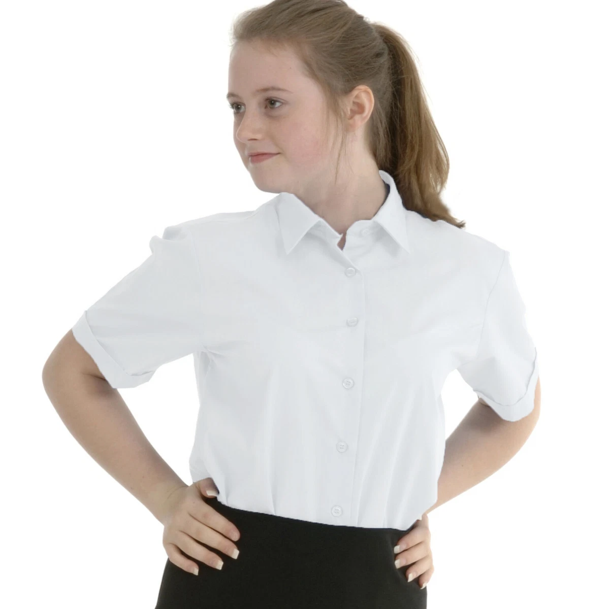 Girls white 2024 school shirts