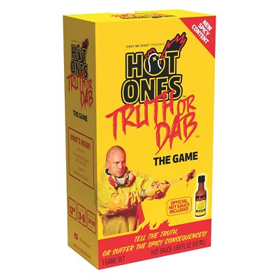 Hot Ones Truth or Dab Party Game with Last Dab Hot Sauce 250 Questions