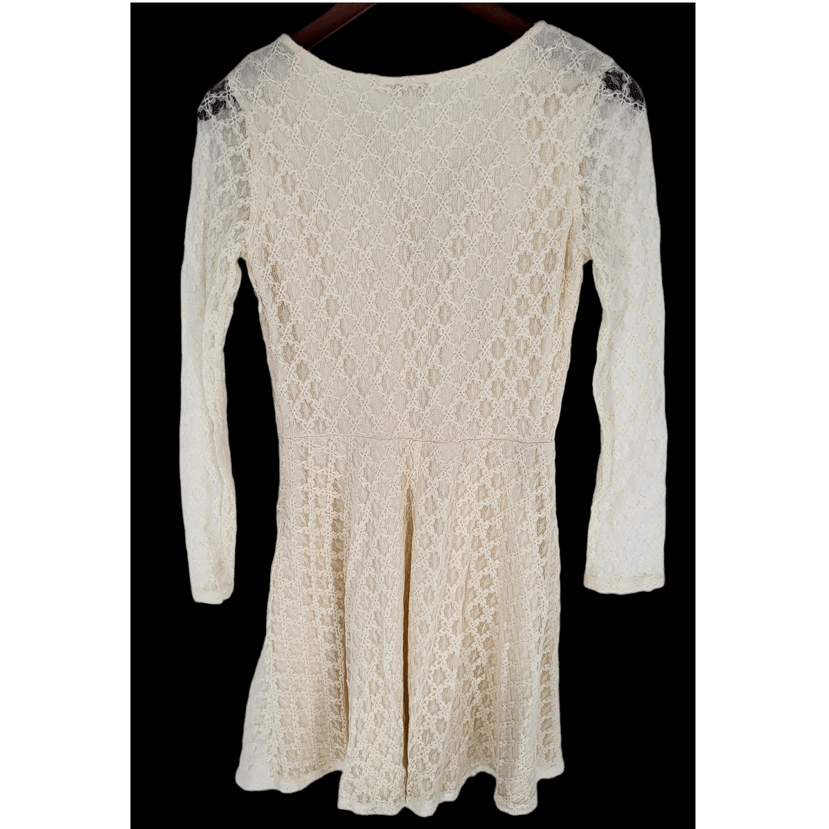 cream lace fit and flare dress Lace Midi Dress, Cream Everyday Chic Boutique