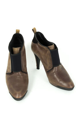 TOD'S Schuhe Gr. DE 37,5=UK 4,5 ECHTES LEDER Ankle Boots Stiletto High Heels  