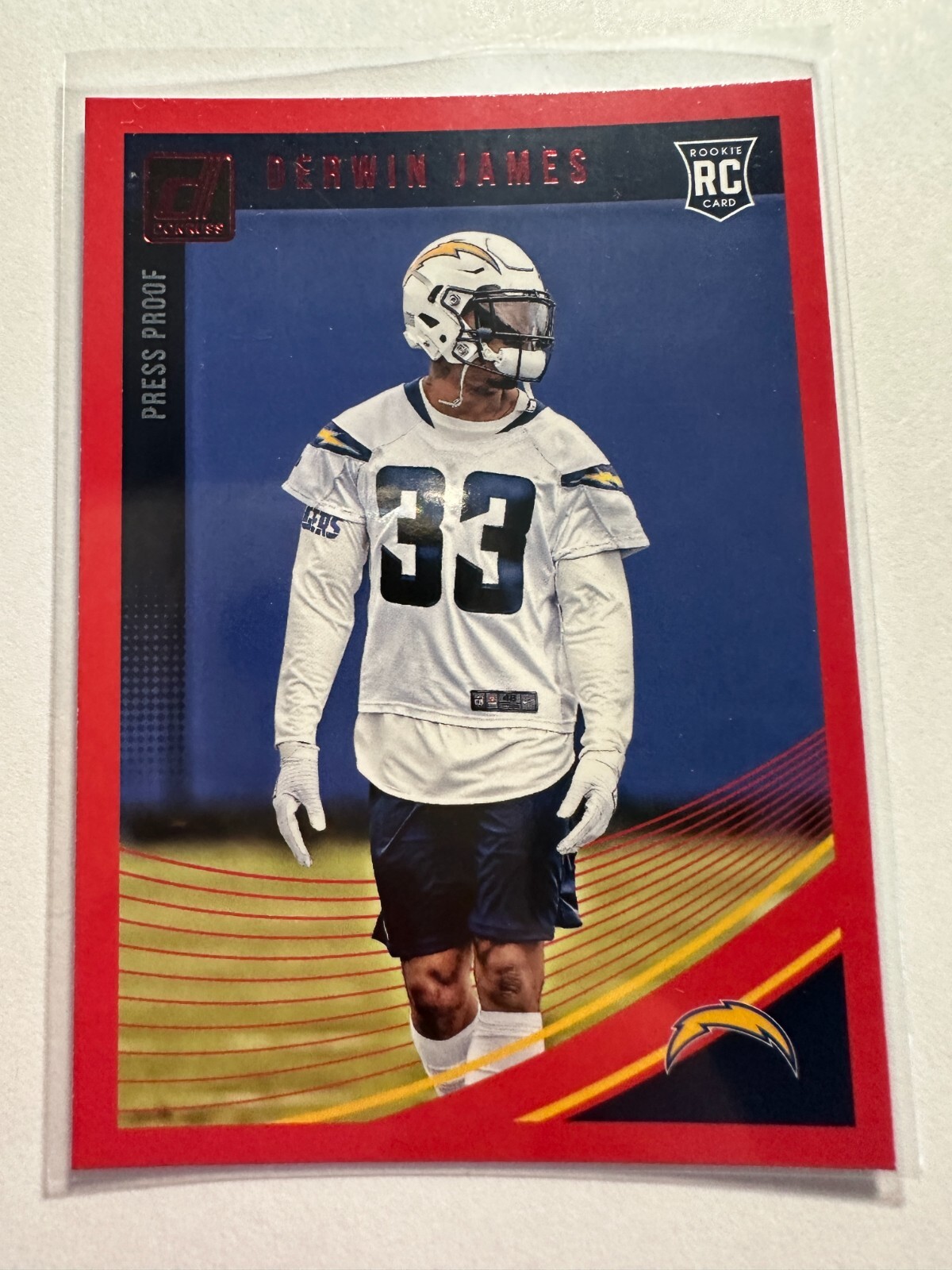 K20,572 - 2018 Donruss Press Proof Red #358 Derwin James