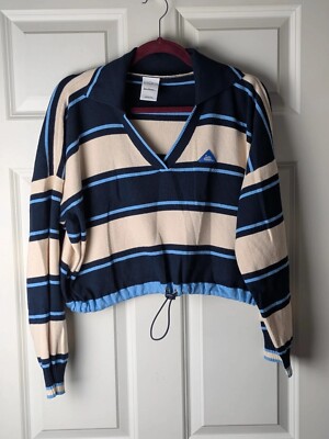 Stripe cropped jumper iets frans size S
