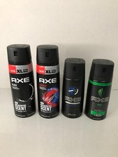 4 Pack Axe Deodorant Body Spray Assorted Scents 5.1oz and 4oz Brand New