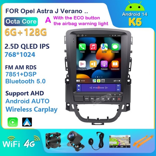For Opel Vauxhall Astra J 9.7" Touch Android 14 Car Stereo GPS Navi CarPlay AUTO - Picture 15 of 20
