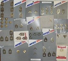 HUGE lot of AAFES VANGUARD Chevrons Vintage New Old Stock Military Pins