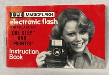 ITT MagicFlash electronic flash for Polaroid OneStep and Pronto Instruction.