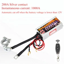 12V 200A Wireless Remote Control Car Battery Disconnect Cut Off Isolator Switch