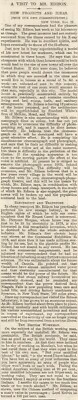 1908 Interview mit Thomas Edison in seinem Labor in Glenmont West Orange