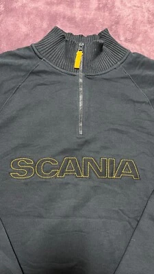 VintagScania Truck Gear 1891 Duty Rider Sweatshirt Pullover 1/4 Zip Black Sz M - Photo 1/4