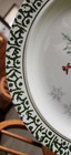 We Can Build a Snowman Dinner Plate 10 1/2" Dolengorp Stoneware White Green Red! — photo 7