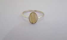 Handmade Rutile Quartz Band Ring in 925 Sterling Silver Natural Gemstone Size 8