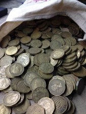 BRASS THREE PENCE OLD COINS BULK LOT CHOOSE THE AMOUNT 10 TO 1000 FREE POSTAGE