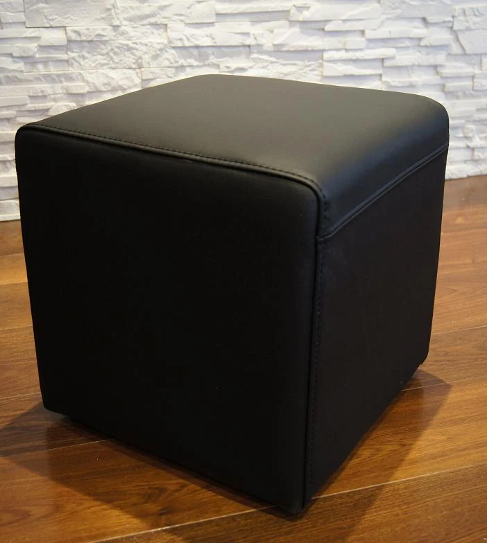 Echtleder Hocker Sitzhocker 100%  Echtes Leder Sitzwürfel Pouf Würfel Fußhocker - Bild 2 von 3