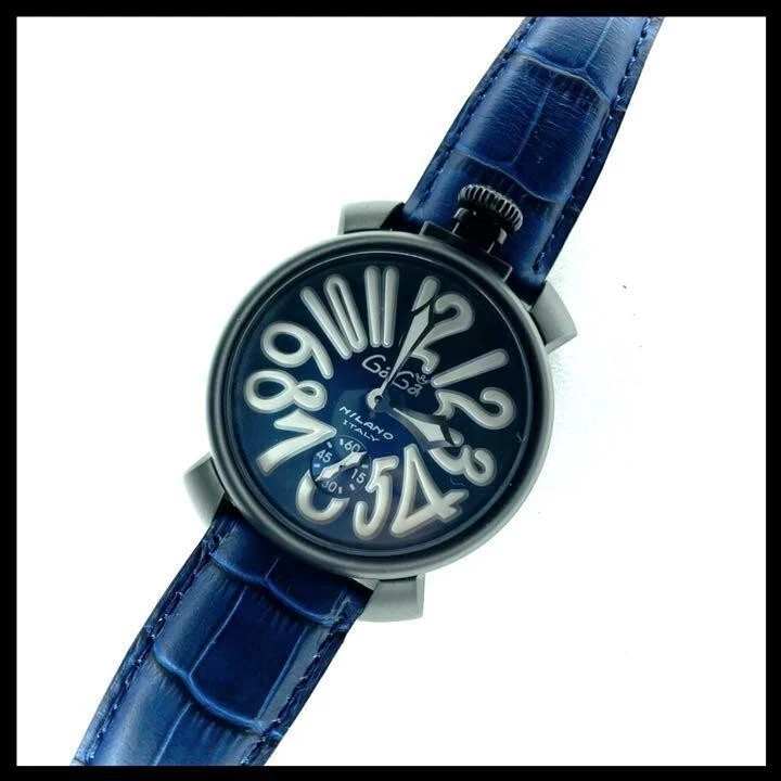 Watch GaGa Milano Italy N.2551 CARICA MANUALE Manual Winding 48MM Leather Belt
