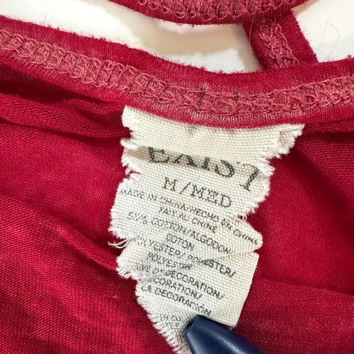Camiseta sin mangas Outer Banks OBX Exist espalda cruzada para mujer roja talla mediana M - Imagen 6 de 6