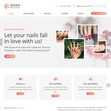 Beauty Studio Website Design with Free VPS Web Hosting and Installation