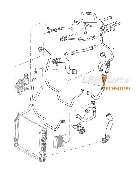 АДАПТЕР ОХЛАЖДАЮЩЕГО ШЛАНГА LAND ROVER RANGE ROVER 02-09 PCH501990 ПОДЛИННЫЙ НОВЫЙ - Изображение 2 из 3