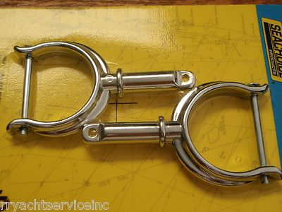 OAR LOCKS  ROWLOCK HORNS CHROME PLATED 70501 MARINE BOAT ROWING HARDWARE BOATING