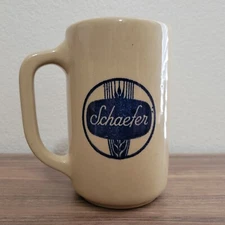 Vintage 1968 Schaefer Beer Stoneware Stein Oktoberfest Schenectady NY Soccer 