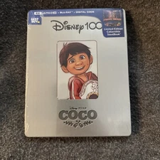 Disney COCO Steelbook 4K UHD + BLU-RAY + DIGITAL DISNEY 100 Limited Edition New