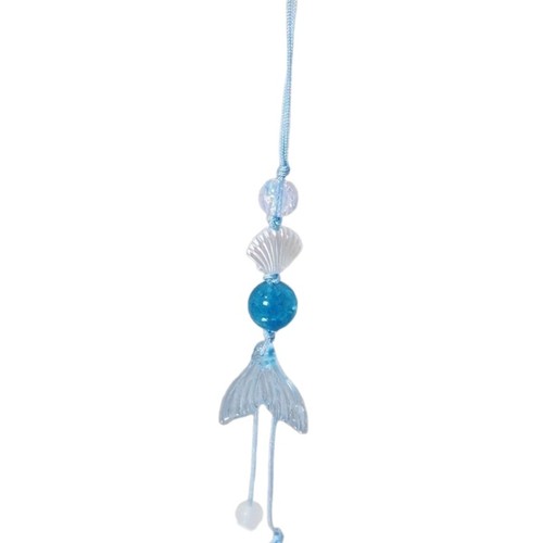 Fashion Fish Tail Shell Bead Pendant Phone Straps Lanyard Pocket Keychain Strap - 第 6/14 張圖片