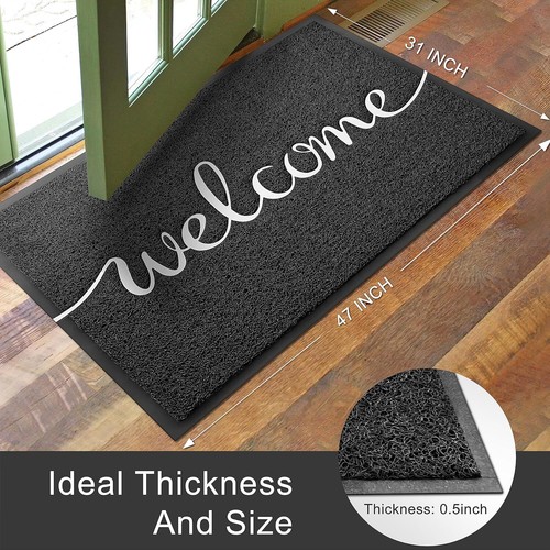 KILOCOCO Welcome Mat Door Mat Outdoor Doormat Durable Non-Slip Front Door Mat - Picture 7 of 32
