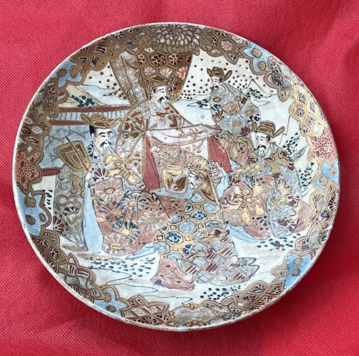 民国古磁器古玩コレクション陶磁盤五色大黒天財神陶磁盤陶磁器古磁器古