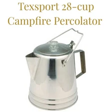 Texaport Percolator Coffee Pot I Authentic Adventure Gear Stainless Steel