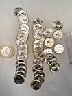 1963P WASHINGTON QUARTER 90% SILVER CH. BU BRILL UNC 40 COIN ROLL TYPE B REVERSE