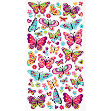 Butterfly themed Stickers, very cute 58 sticker sheet.     hh11