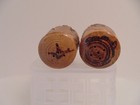 Vintage Set of Wooden Souviner Columbus Nebr. Pine Cone Salt & Pepper Shakers — photo 5