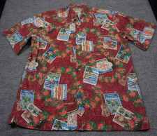 Reyn Spooner 2017 Mele Kalikimaka Christmas Aloha Shirt 2XL Santa Holiday Red