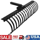 17-Pine Straw Rake Attachment for Lawn Tractors, ATVs, and UTVs W/2" Receiver