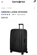 SAMSONITE ESSENS LARGE SPINNER COLOR GREEN/ORANGE WITHOUT ZIPPER