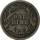 1893-S Barber Silver Dime in a SAFLIP® - VG- (Good+)