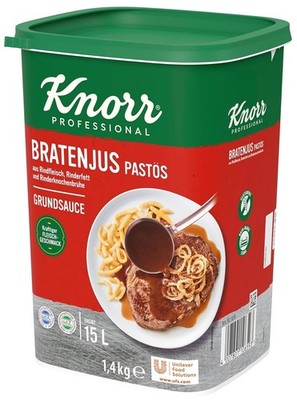 Knorr Bratenjus Pastös - 1,4 kg Braten Jus ergibt 14 Liter Sauce