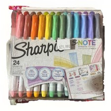 24 Pack Sharpie S-Note Creative Markers Chisel Tip Art Markers/Highlighters