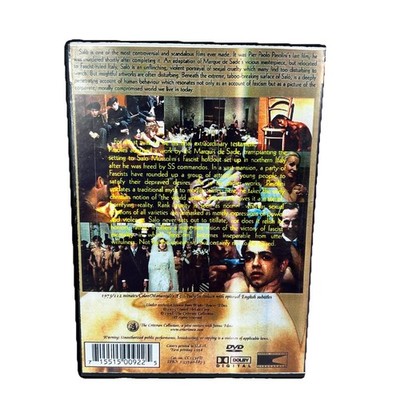 Salo, Or The 120 Days of Sodom (DVD, 1998, Criterion Collection