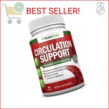 Blood Circulation Support - All Herbal Supplement For Healthy Blood Flow, Arteri