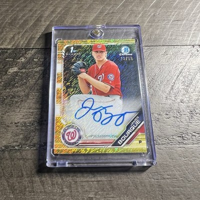 James Bourque 2019 Bowman Chrome Pros. Gold Shimmer Ref. #/50 #CPA-JB Auto