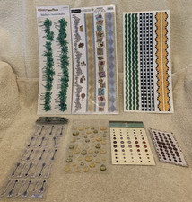 187 Pc Mixed Lot BORDERS/RHINESTONES/RAINDROPS/ARROWS Scrapbook Stickers - NEW