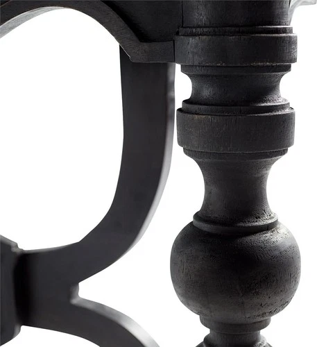 Lacroix Slate Black Hand-Carved Console Table - Picture 6 of 6