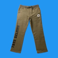 True Religion Mens Size Medium Global Horse Shoe Straight Leg Green Sweatpants
